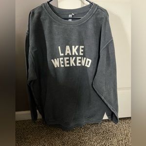Lake Weekend chicka-d corded crew- XL